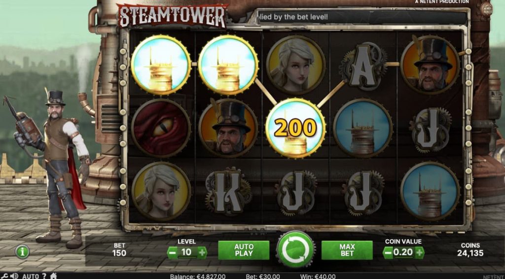 Steam Tower Slot Machine Review